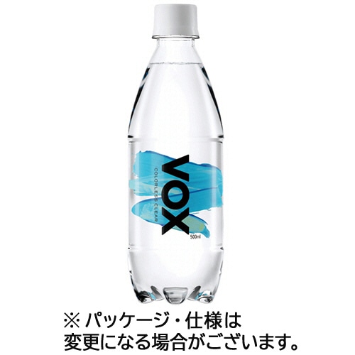 ヴォックス 強炭酸水 ストレート 500ml ペットボトル 24本/箱 ※軽(ご注文単位1箱)【直送品】