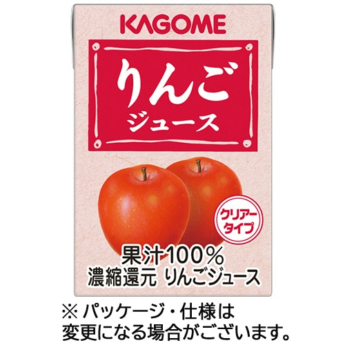 カゴメ りんごジュース 業務用 100ml 紙パック 72本/箱 ※軽(ご注文単位1箱)【直送品】