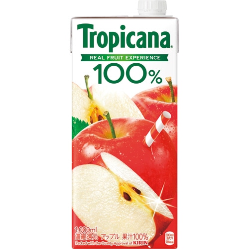 キリンビバレッジ トロピカーナ 100％ジュース アップル 1L 紙パック 12本/箱 ※軽（ご注文単位1箱）【直送品】