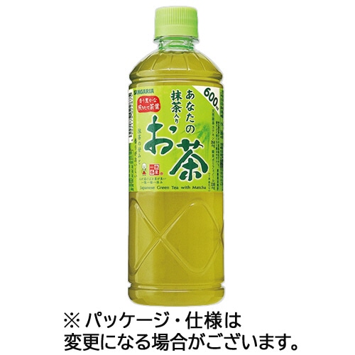 サンガリア あなたの抹茶入りお茶 600ml ペットボトル 24本/箱 ※軽(ご注文単位1箱)【直送品】