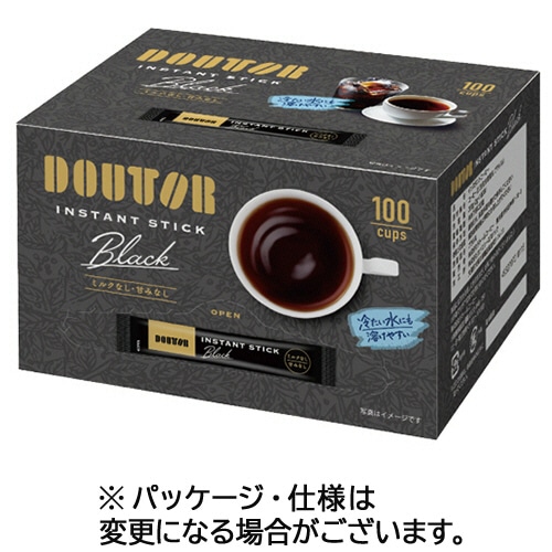 ドトールコーヒー インスタントスティックブラック 200本/箱 ※軽(ご注文単位1箱)【直送品】