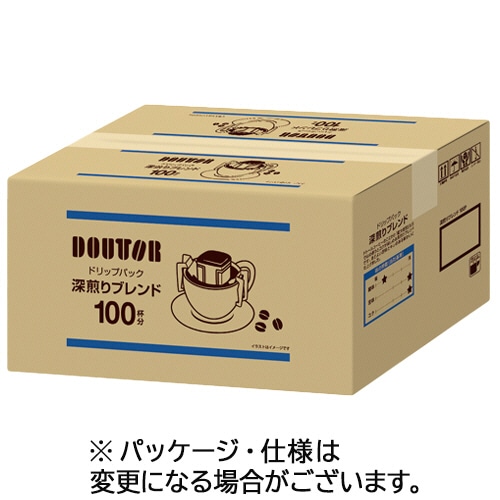 ドトールコーヒー ドリップパック 深煎りブレンド 6.5g 100袋/箱 ※軽（ご注文単位1箱）【直送品】