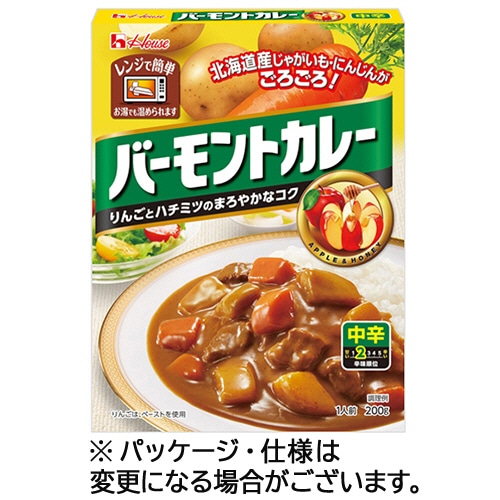 ハウス食品 レトルトバーモントカレー 中辛 200g 10食/セット ※軽(ご注文単位1セット)【直送品】