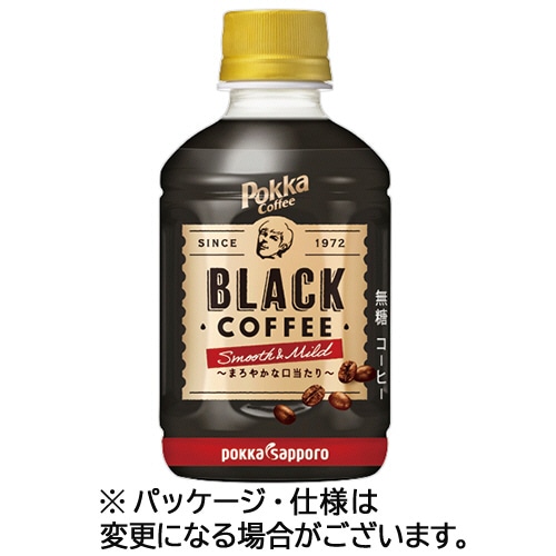 ポッカサッポロ ポッカコーヒー ブラックスムース&マイルド 270ml ペットボトル 48本/箱 ※軽(ご注文単位1箱)【直送品】