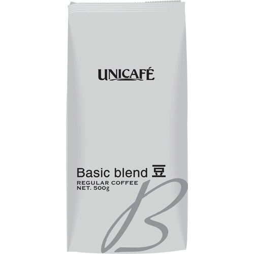 ユニカフェ ホールビーンズ ベーシックブレンド 500g(豆) 4袋/セット ※軽(ご注文単位1セット)【直送品】