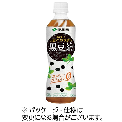 伊藤園 おいしく大豆イソフラボン 黒豆茶 500ml ペットボトル 24本/箱 ※軽（ご注文単位1箱）【直送品】