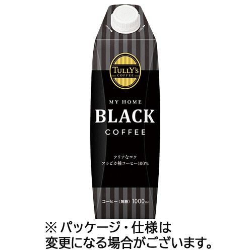 伊藤園 タリーズコーヒー マイホーム ブラックコーヒー 1000ml 紙パック(口栓付) 12本/箱 ※軽(ご注文単位1箱)【直送品】