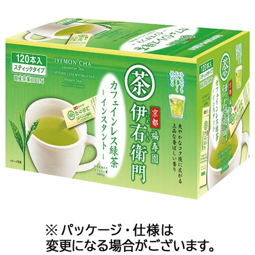 宇治の露製茶 伊右衛門 カフェインレスインスタント緑茶スティック 360本/箱 ※軽(ご注文単位1箱)【直送品】