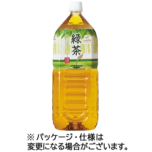 富永貿易 神戸居留地 緑茶 2L ペットボトル 18本/箱 ※軽（ご注文単位1箱）【直送品】