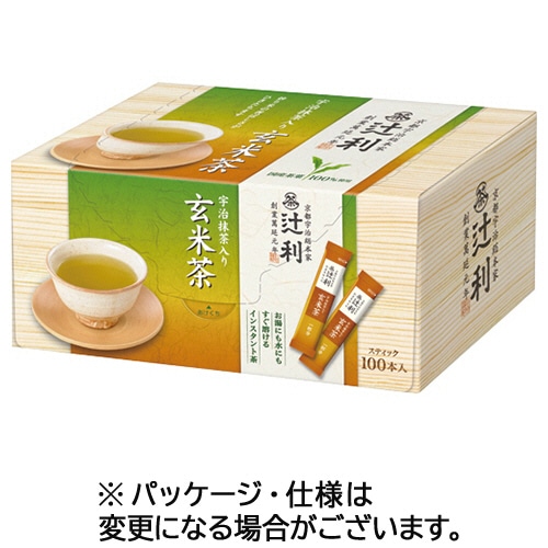 片岡物産 辻利 インスタント宇治抹茶入り玄米茶 200本/箱 ※軽(ご注文単位1箱)【直送品】