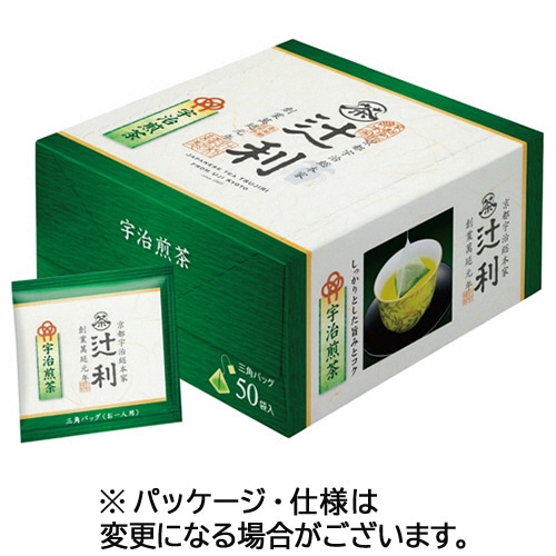 片岡物産 辻利 三角バッグ 宇治煎茶 50個/箱 ※軽(ご注文単位1箱)【直送品】