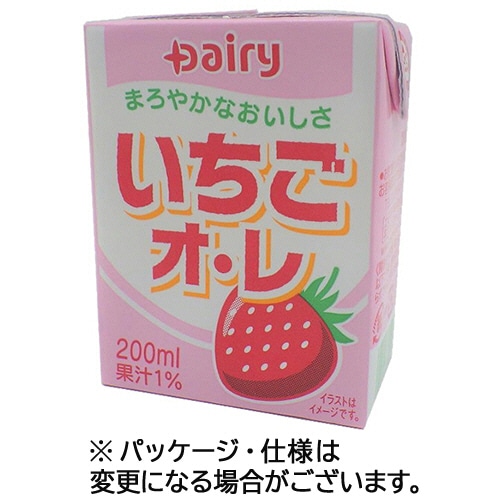 南日本酪農協同 デーリィ いちごオ・レ 200ml 紙パック 24本/箱 ※軽(ご注文単位1箱)【直送品】