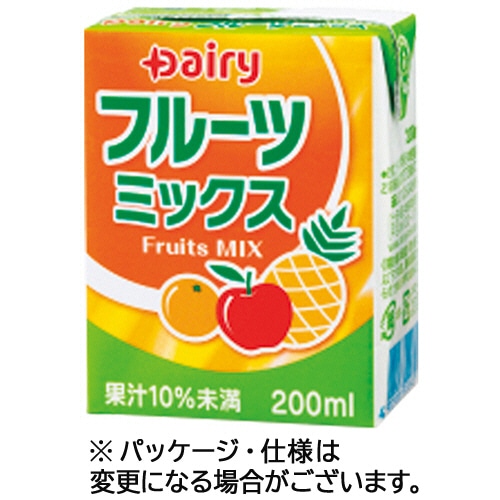 南日本酪農協同 デーリィ フルーツミックス 200ml 紙パック 24本/箱 ※軽(ご注文単位1箱)【直送品】
