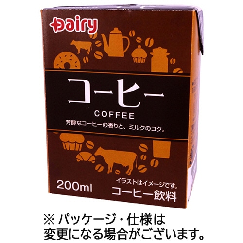 南日本酪農協同 デーリィ コーヒー 200ml 紙パック 24本/箱 ※軽（ご注文単位1箱）【直送品】
