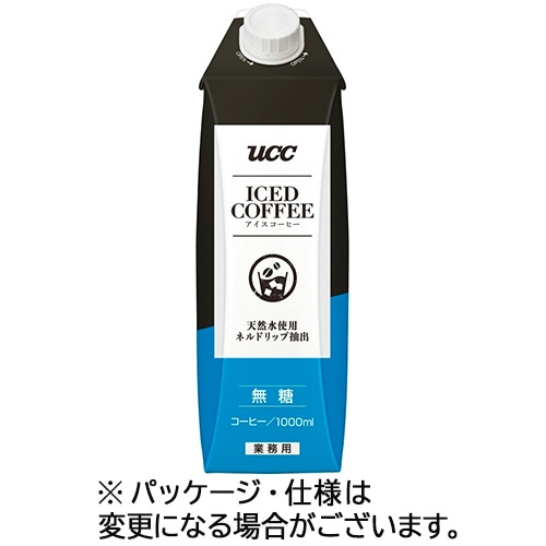 Ucc アイスコーヒー業務用 無糖 1000ml 紙パック(口栓付) 12本/箱 ※軽（ご注文単位1箱）【直送品】