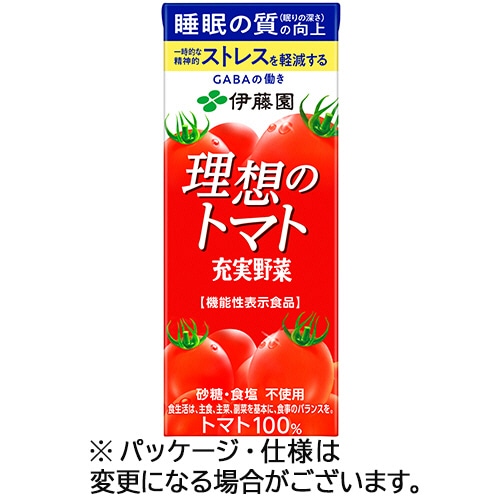 伊藤園 充実野菜 理想のトマト 200ml 紙パック 24本/箱 ※軽(ご注文単位1箱)【直送品】