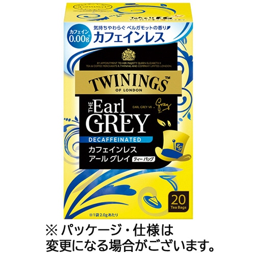 片岡物産　トワイニング　カフェインレスアールグレイ　ティーバッグ　1箱（20バッグ）（ご注文単位1箱）【直送品】