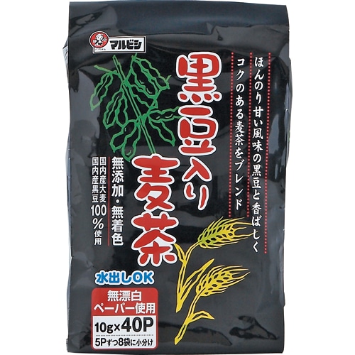 マルビシ 黒豆入麦茶(黒豆30%入) 1袋(40バッグ)(ご注文単位1袋)【直送品】