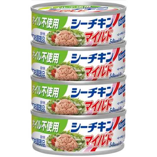 はごろもフーズ　オイル不使用　シーチキンマイルド　70g　1パック（4缶）（ご注文単位1パック）【直送品】