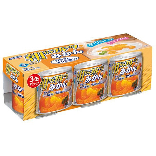 はごろもフーズ　朝からフルーツみかん　190g　1パック（3缶）（ご注文単位1パック）【直送品】