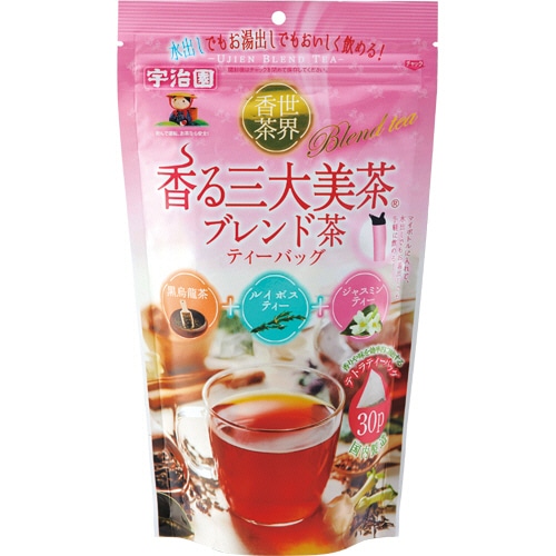 宇治園 香る三大美茶ティーバッグ 1袋(30バッグ)(ご注文単位1袋)【直送品】