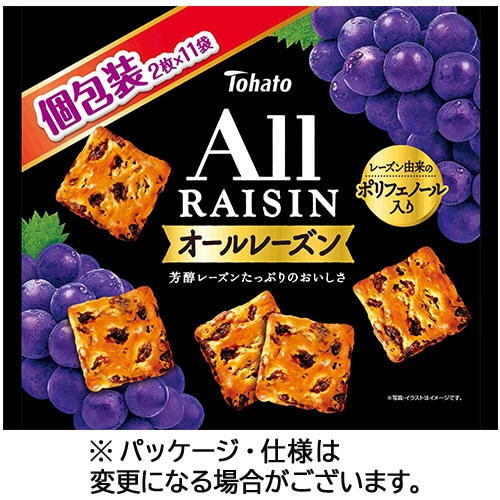 東ハト　ファミリーサイズオールレーズン　1パック（22枚：2枚×11袋）（ご注文単位1パック）【直送品】