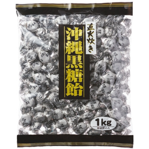 桃太郎製菓　沖縄黒糖飴　1kg　1パック（ご注文単位1パック）【直送品】