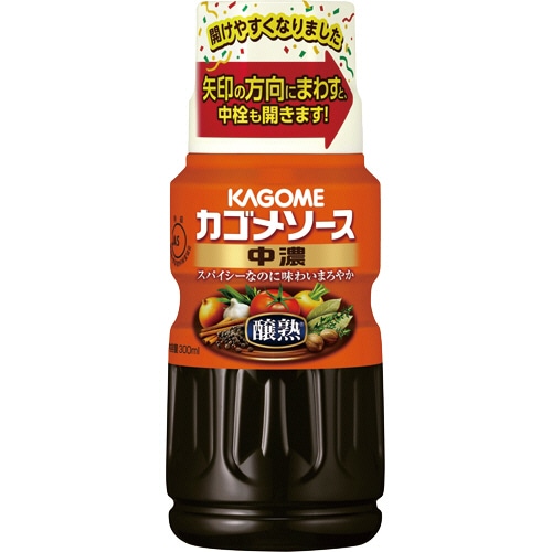 カゴメ　醸熟ソース　中濃　300ml　1本（ご注文単位1本）【直送品】