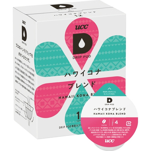 UCC　DRIP　POD（ドリップポッド）　ハワイコナブレンド　1箱（12杯）（ご注文単位1箱）【直送品】