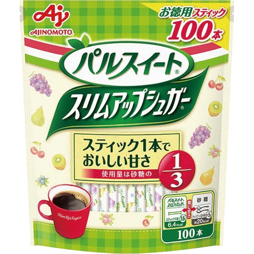 味の素　パルスイート　スリムアップシュガー　スティック　1.6g　1パック（100本）（ご注文単位1パック）【直送品】