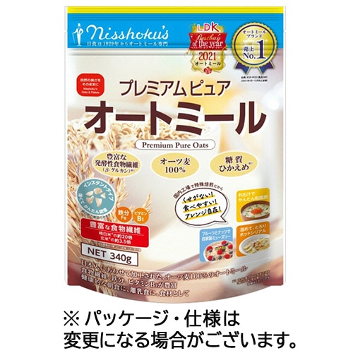 日本食品製造　日食　プレミアムピュア　オートミール　340g　1パック（ご注文単位1パック）【直送品】