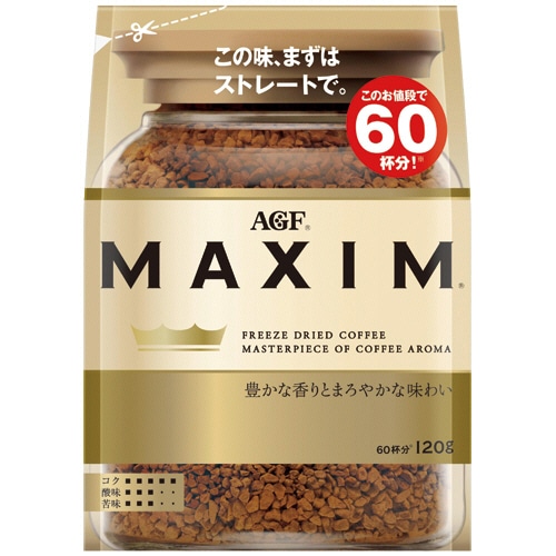 味の素AGF　マキシム　インスタントコーヒー　詰替用　120g　1袋（ご注文単位1袋）【直送品】