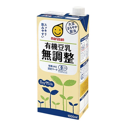 マルサンアイ　有機豆乳　無調整　1L　紙パック　1ケース（6本）（ご注文単位1ケース）【直送品】