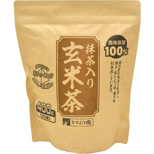 ますぶち園　オキロン　三角ティーバッグ　抹茶入玄米茶　1セット（500バッグ：100バッグ×5袋）（ご注文単位1セット）【直送品】