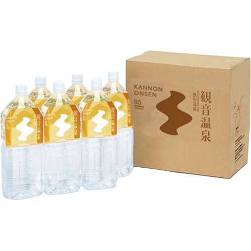 観音温泉 飲む温泉 観音温泉 2L ペットボトル 1セット(12本:6本×2ケース)(ご注文単位1セット)【直送品】