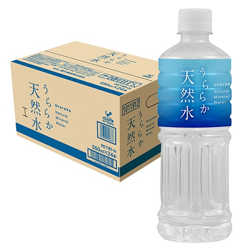 富永貿易 北海道 うららか天然水 550ml ペットボトル 1ケース(24本)(ご注文単位1ケース)【直送品】