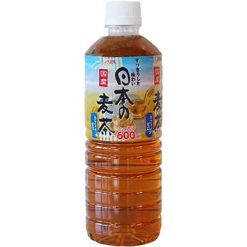 えひめ飲料　POM　日本の麦茶　600ml　ペットボトル　1ケース（24本）（ご注文単位1ケース）【直送品】