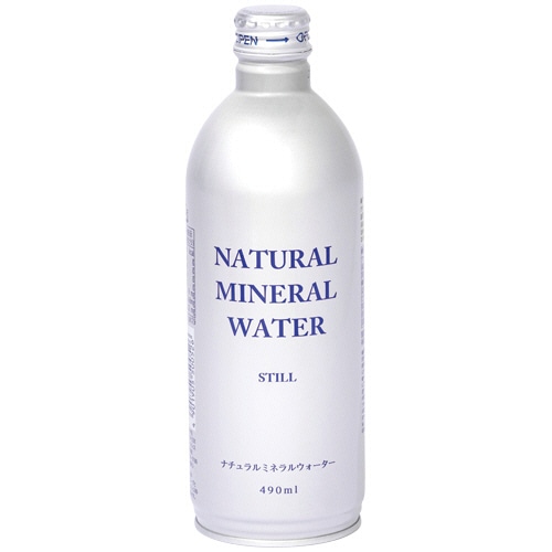 ジャスティス ナチュラルミネラルウォーター 490mL ボトル缶 1ケース(24本)(ご注文単位1ケース)【直送品】