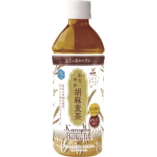 富永貿易　神戸居留地　かろやか胡麻麦茶　500ml　ペットボトル　1セット（48本：24本×2ケース）（ご注文単位1セット）【直送品】
