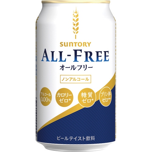 サントリー　オールフリー　350ml　缶　1ケース（24本）（ご注文単位1ケース）【直送品】