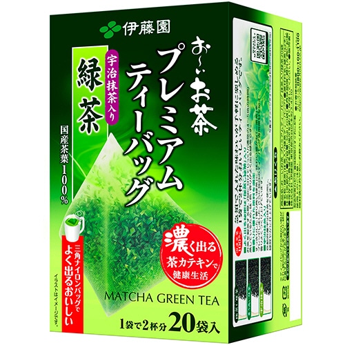 伊藤園　おーいお茶　プレミアムティーバッグ　宇治抹茶入り緑茶　1セット（60バッグ：20バッグ×3箱）（ご注文単位1セット）【直送品】