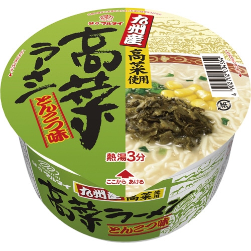 マルタイ　九州産　高菜ラーメン　とんこつ味　89g　1ケース（12食）（ご注文単位1ケース）【直送品】