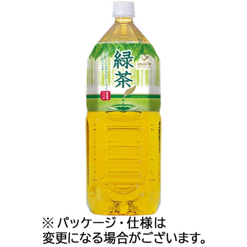 富永貿易　神戸居留地　緑茶　2L　ペットボトル　1セット（36本：6本×6ケース）（ご注文単位1セット）【直送品】