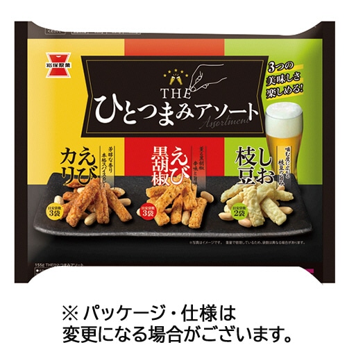 岩塚製菓 THE ひとつまみアソート 155g 8袋/パック※軽(ご注文単位1パック)【直送品】