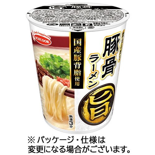 エースコック まる旨 豚骨ラーメン 58g 1ケース(12食)/ケース※軽（ご注文単位1ケース）【直送品】