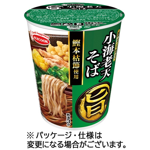 エースコック まる旨 小海老天そば 57g 1ケース(12食)/ケース※軽（ご注文単位1ケース）【直送品】