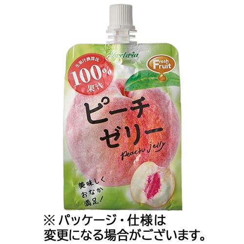 セイウ Jereteriaフレッシュフルーツ ピーチゼリー 180g パウチ 1セット(18パック:6パック×3ケース) ※軽（ご注文単位1セット）【直送品】