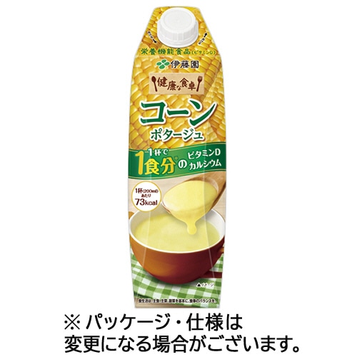 伊藤園 コーンポタージュ 1000mL 紙パック(口栓付) 1ケース(6本) ※軽（ご注文単位1ケース）【直送品】