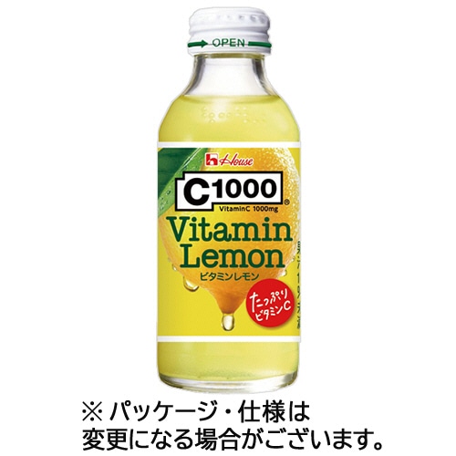 ハウスウェルネスフーズ C1000 ビタミンレモン 140mL 瓶 1セット(60本:30本×2ケース) ※軽(ご注文単位1セット)【直送品】
