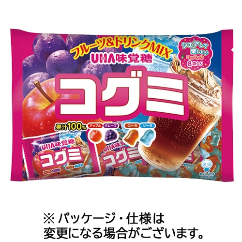 UHA味覚糖 コグミ ファミリーパック 128g 1セット(24袋:8袋×3パック) ※軽(ご注文単位1セット)【直送品】